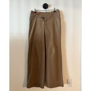 Vintage Free People Straight Leg Linen Trousers - Low Rise